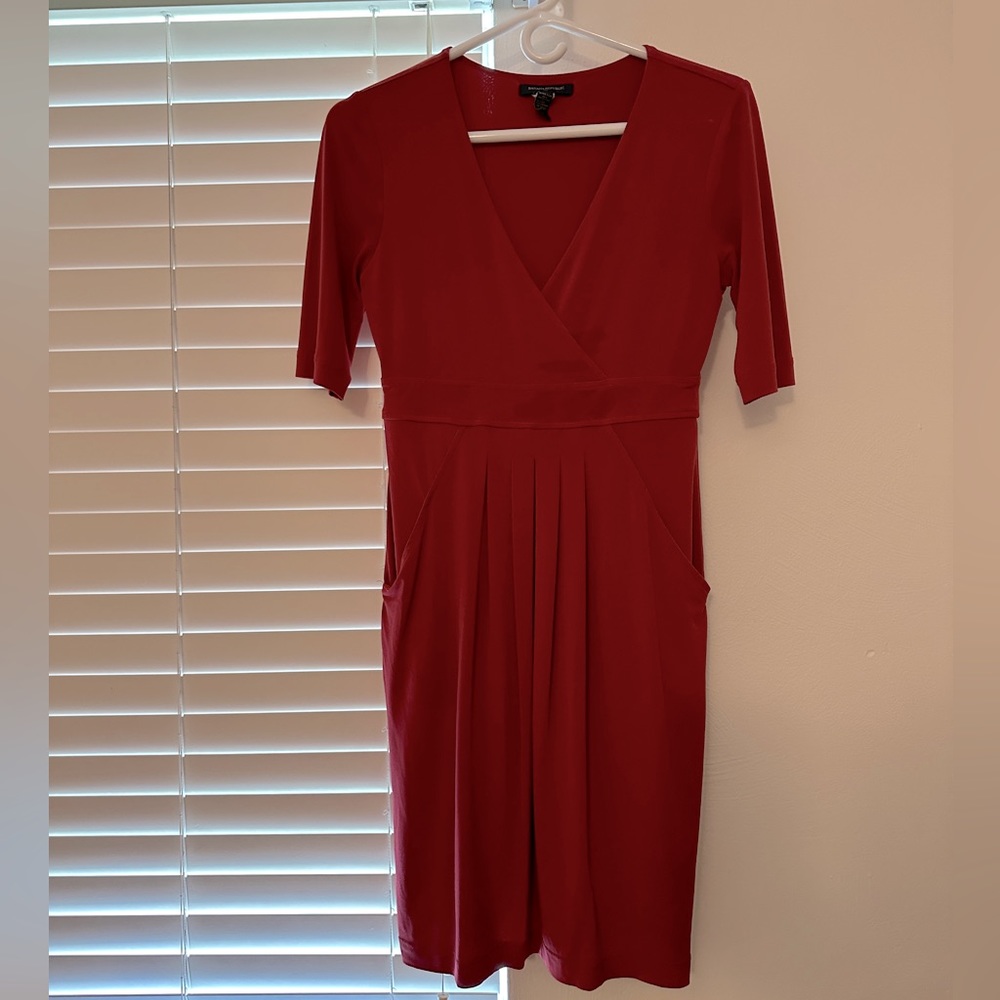 Banana republic red dress with pockets